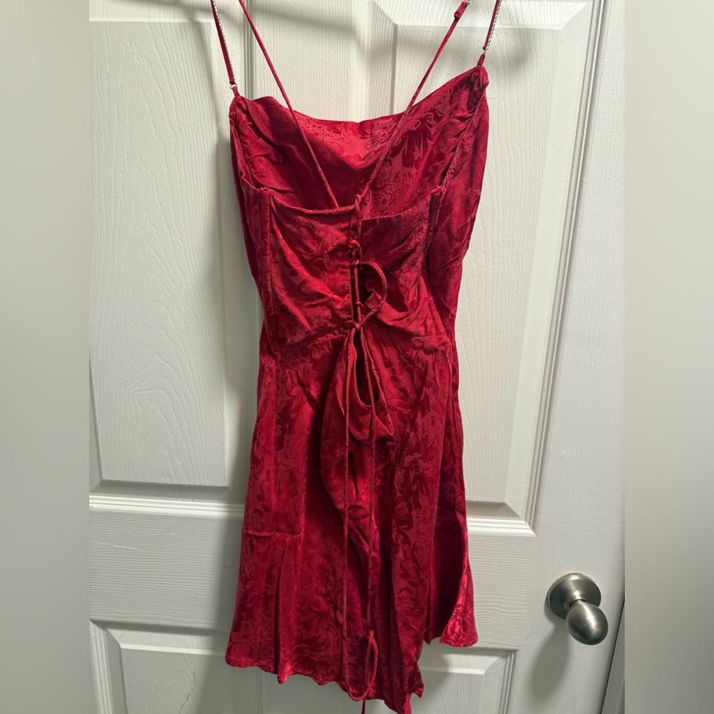 For Love & Lemons - Red Gabrielle Mini Dress - Size M - Picture 7 of 8